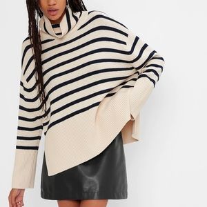 gap boxy split hem turtleneck